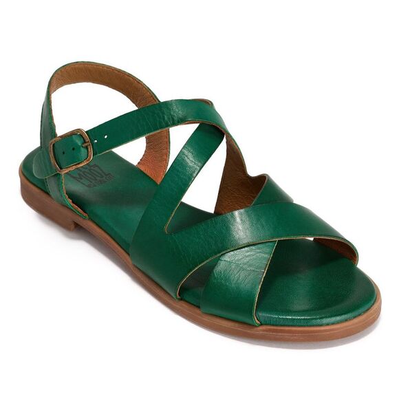 Miz Mooz Other - Miz Mooz Women's Sz 9.5 Leather Crossover Sandals Green A684673